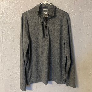 ⛳️ Cutter & Buck CB DryTec Men’s Heathered Gray 1/4 Zip Pullover - L 🏌️‍♂️